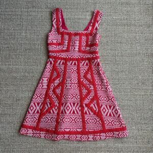 🌶️ Maeve Aztec Woven Mini Dress — Size 2